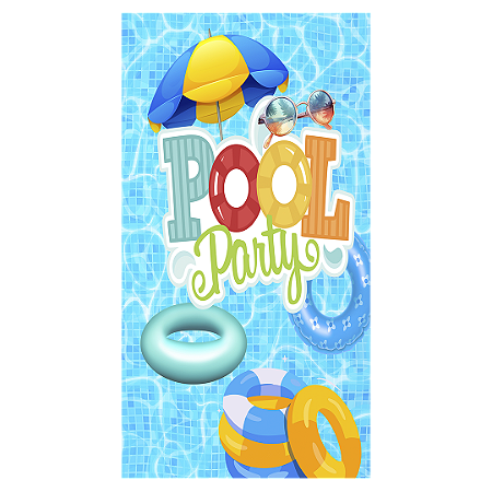 Capa Faixa Lateral Sublimado - Pool Party