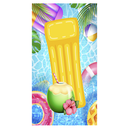 Capa Faixa Lateral Sublimado - Pool Party