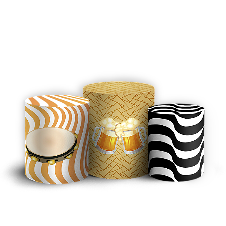 Capas Trio Cilindro Sublimado Vest Facil - Samba