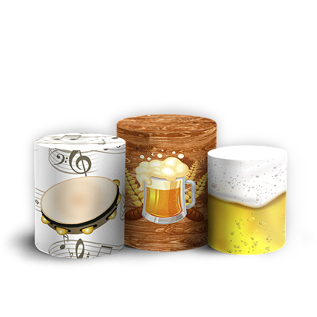 Capas Trio Cilindro Sublimado Vest Facil - Samba