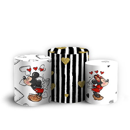 Capas Trio Cilindro Sublimado Vest Facil - Mickey E Minnie