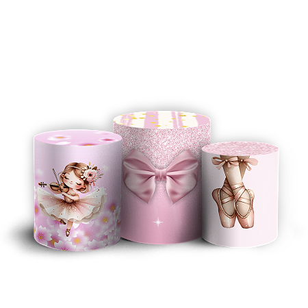 Capas Trio Cilindro Sublimado Vest Facil - Bailarina