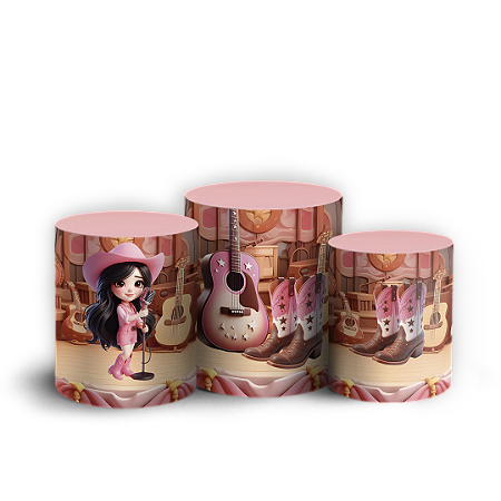 Capas Trio Cilindro Sublimado Vest Facil - Ana Castela Boiadeira