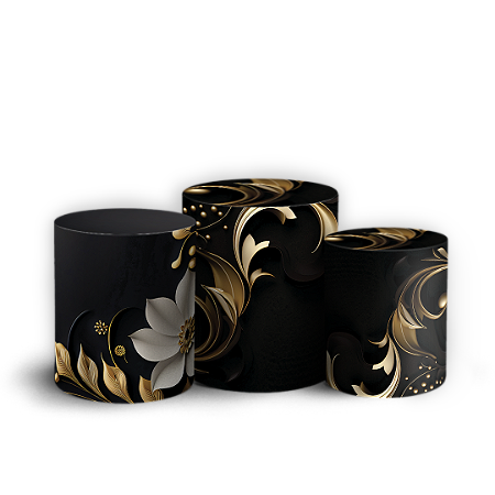 Capas Trio Cilindro Sublimado Vest Facil - Floral