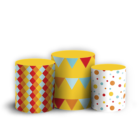 Capas Trio Cilindro Sublimado Vest Facil - Circo