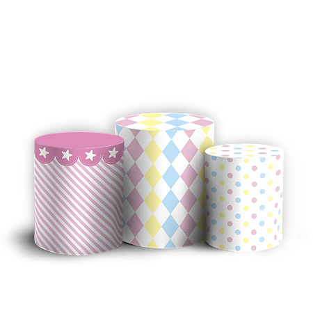 Capas Trio Cilindro Sublimado Vest Facil - Circo