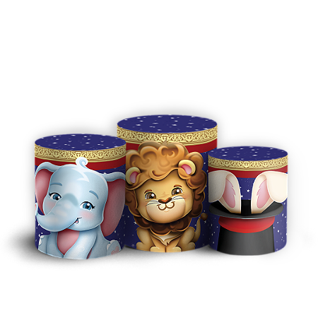 Capas Trio Cilindro Sublimado Vest Facil - Circo