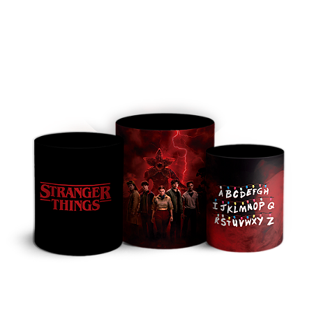 Capas Trio Cilindro Sublimado Vest Facil - Stranger Things