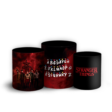 Capas Trio Cilindro Sublimado Vest Facil - Stranger Things