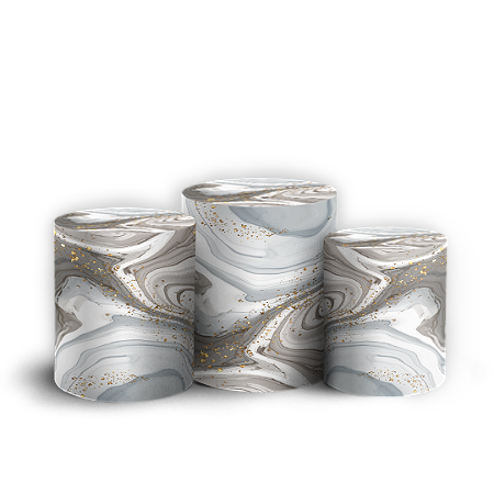 Capas Trio Cilindro Sublimado Vest Facil - Happy Birthday