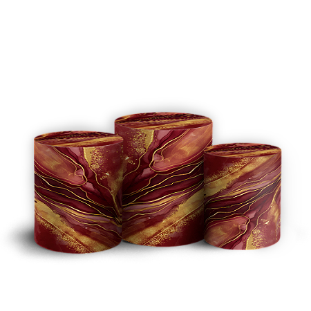 Capas Trio Cilindro Sublimado Vest Facil - Happy Birthday