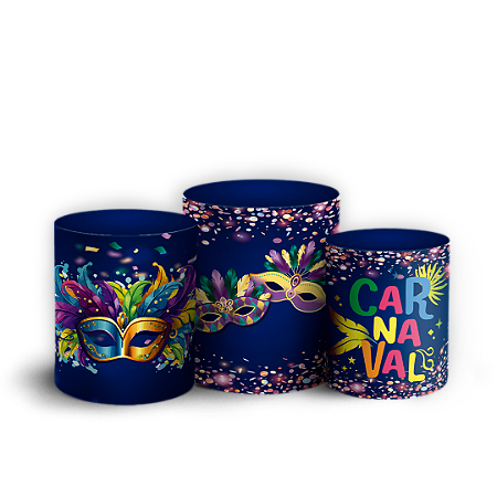 Capas Trio Cilindro Sublimado Vest Facil - Carnaval