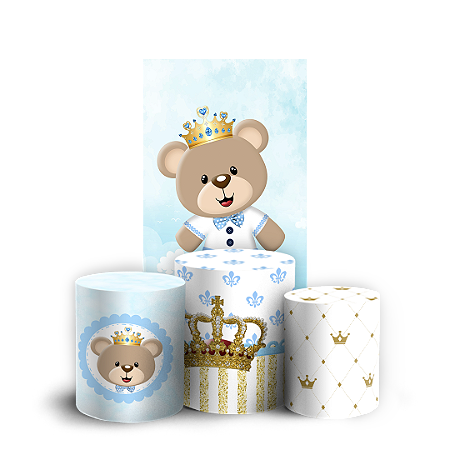 Capas Faixa Lateral e Trio Cilindro Sublimado Vest Facil - Urso