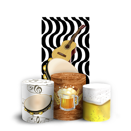 Capas Faixa Lateral e Trio Cilindro Sublimado Vest Facil - Samba