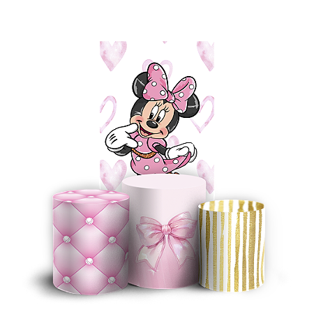 Capas Faixa Lateral e Trio Cilindro Sublimado Vest Facil - Mickey E Minnie