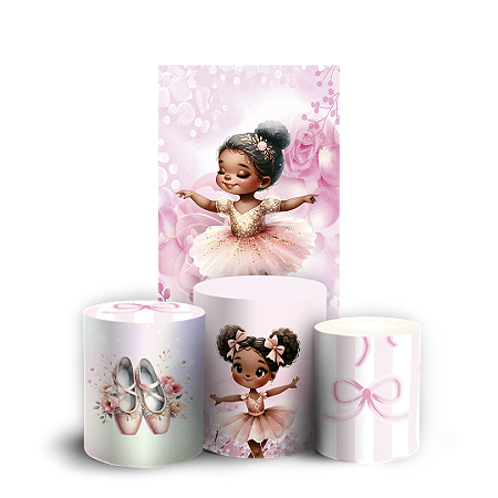 Capas Faixa Lateral e Trio Cilindro Sublimado Vest Facil - Bailarina