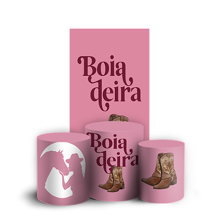 Capas Faixa Lateral e Trio Cilindro Sublimado Vest Facil - Boiadeira Cavalo