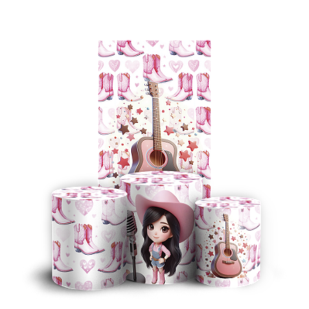 Capas Faixa Lateral e Trio Cilindro Sublimado Vest Facil - Ana Castela Boiadeira