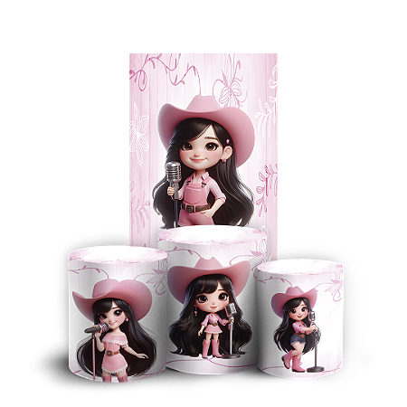 Capas Faixa Lateral e Trio Cilindro Sublimado Vest Facil - Ana Castela Boiadeira