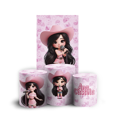 Capas Faixa Lateral e Trio Cilindro Sublimado Vest Facil - Ana Castela Boiadeira