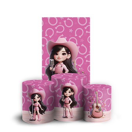 Capas Faixa Lateral e Trio Cilindro Sublimado Vest Facil - Ana Castela Boiadeira