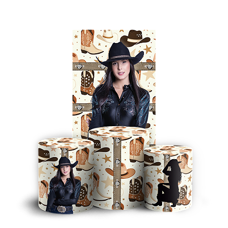 Capas Faixa Lateral e Trio Cilindro Sublimado Vest Facil - Ana Castela Boiadeira