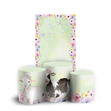 Capas Faixa Lateral e Trio Cilindro Sublimado Vest Facil - Fazendinha