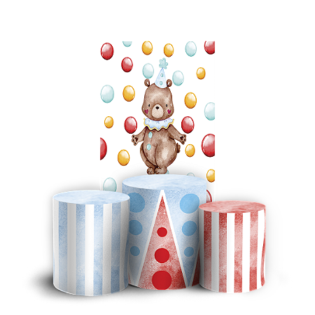 Capas Faixa Lateral e Trio Cilindro Sublimado Vest Facil - Circo