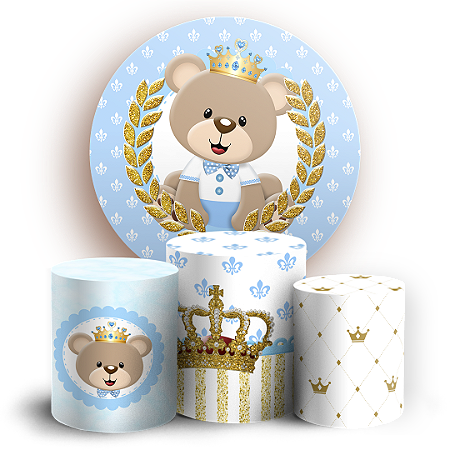 Capas Painel Redondo e Trio Cilindro Sublimado - Urso