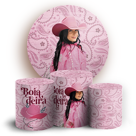 Capas Painel Redondo e Trio Cilindro Sublimado - Ana Castela Boiadeira