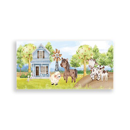 Capa Painel Retangular Sublimado - Fazendinha