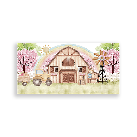 Capa Painel Retangular Sublimado - Fazendinha