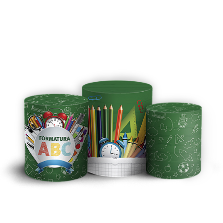 Capas Trio Cilindro Sublimado Vest Facil - Formatura ABC