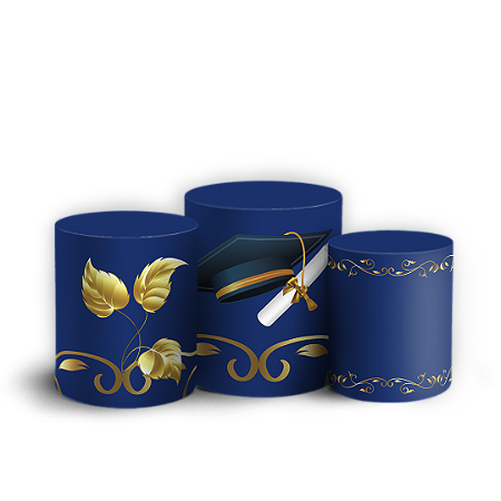 Capas Trio Cilindro Sublimado Vest Facil - Formatura