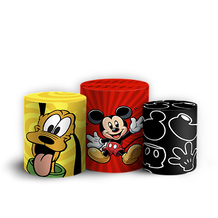 Capas Trio Cilindro Sublimado Vest Facil - Mickey