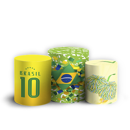 Capas Trio Cilindro Sublimado Vest Facil - Copa Brasil Infantil
