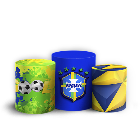 Capas Trio Cilindro Sublimado Vest Facil - Copa Brasil