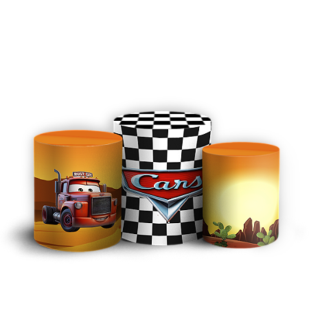 Capas Trio Cilindro Sublimado Vest Facil - Carros