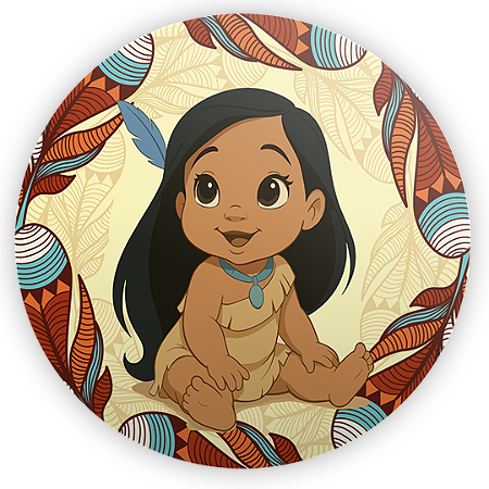 Capa Mini Painel Sublimado - Pocahondas Baby