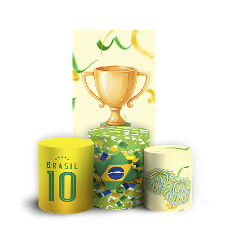 Capas Faixa Lateral e Trio Cilindro Sublimado Vest Facil - Copa Brasil Infantil