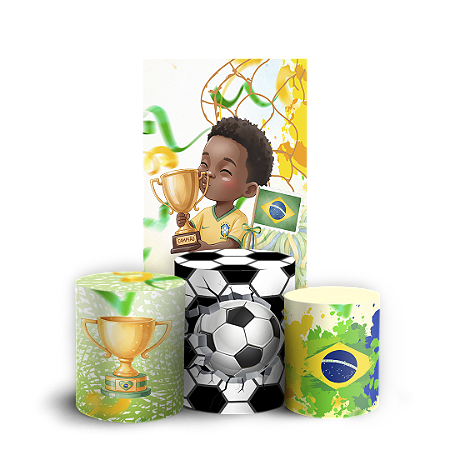 Capas Faixa Lateral e Trio Cilindro Sublimado Vest Facil - Copa Brasil Infantil