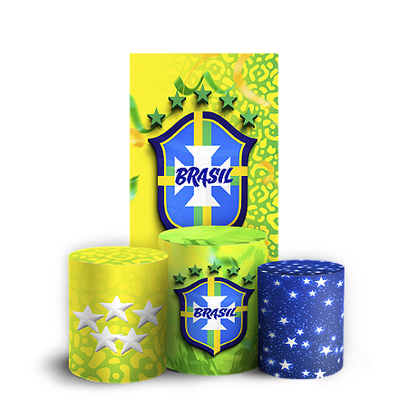 Capas Faixa Lateral e Trio Cilindro Sublimado Vest Facil - Copa Brasil