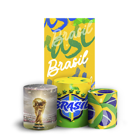 Capas Faixa Lateral e Trio Cilindro Sublimado Vest Facil - Copa Brasil