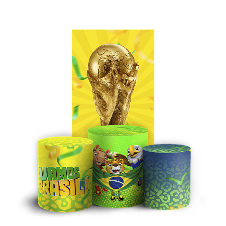 Capas Faixa Lateral e Trio Cilindro Sublimado Vest Facil - Copa Brasil