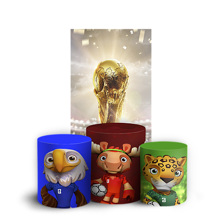 Capas Faixa Lateral e Trio Cilindro Sublimado Vest Facil - Copa Brasil