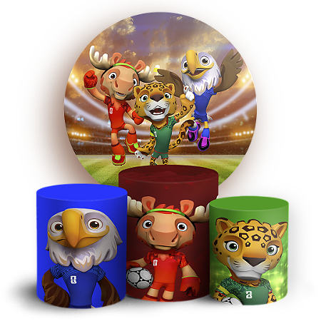 Capas Painel Redondo e Trio Cilindro Sublimado - Copa Brasil