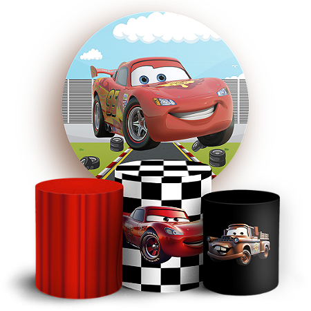 Capas Painel Redondo e Trio Cilindro Sublimado - Carros