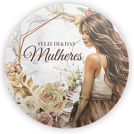 Capa Painel Redondo Sublimado - Dia Da Mulher