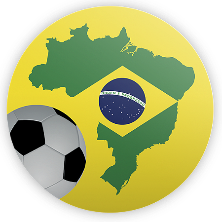 Capa Painel Redondo Sublimado - Copa Do Mundo Brasil