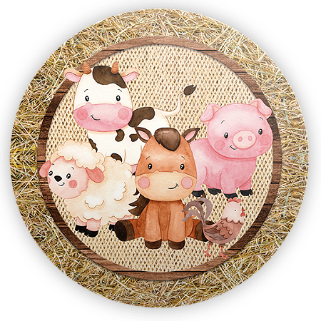 Capa Mini Painel Sublimado - Fazendinha